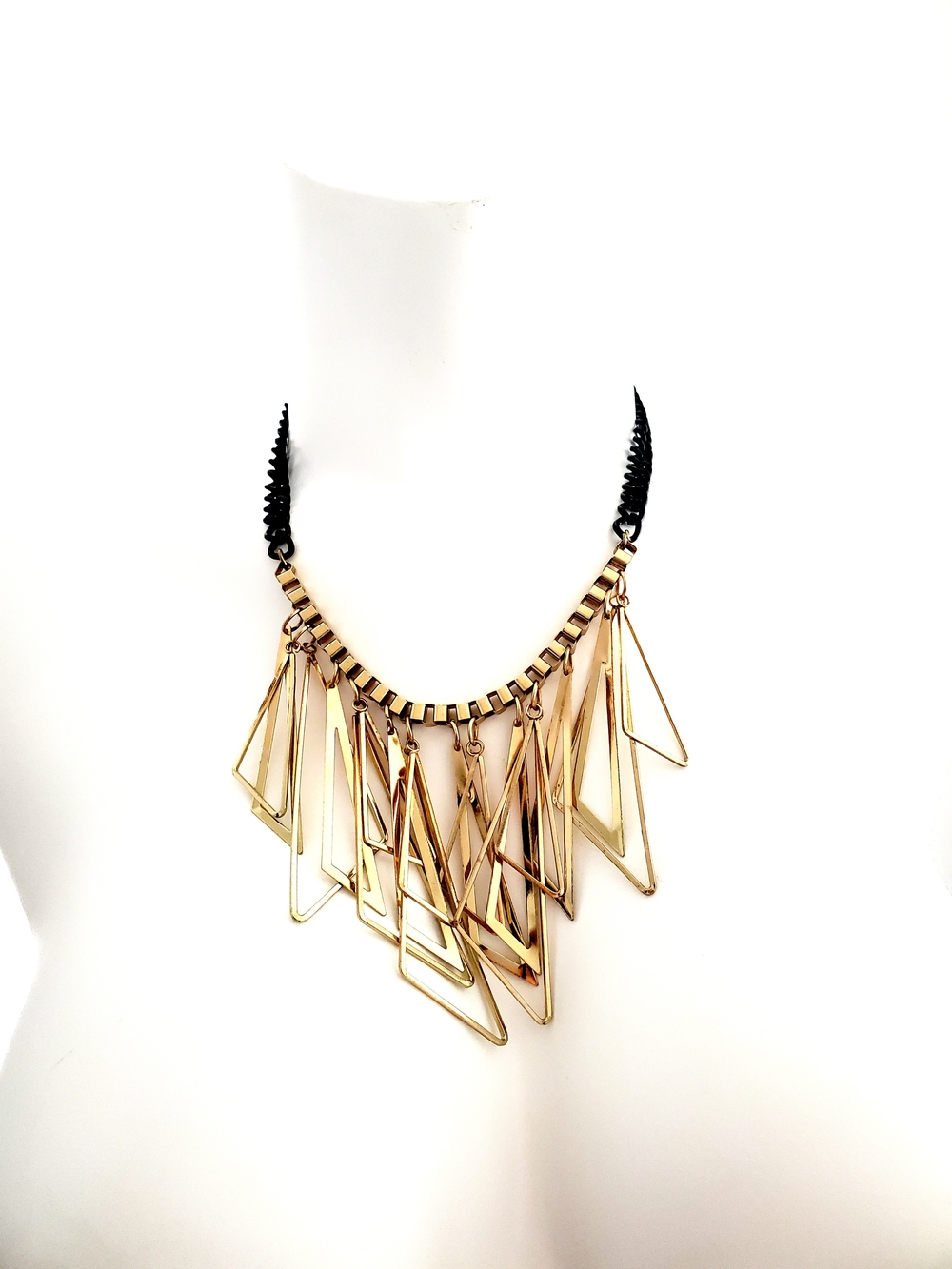 Gold Geometric Statement Necklace - Women Jewelry